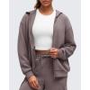imageG4Free Smoofit Modal Soft Womens Full Zip Hoodies Loose Fit Casual Jackets with PocketsTaupe