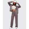 imageG4Free Smoofit Modal Soft Womens Full Zip Hoodies Loose Fit Casual Jackets with PocketsTaupe