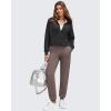 imageG4Free Smoofit Modal Soft Womens Zip Up Jackets Mock Neck Casual Sweatshirts Athletic Workout Tops with PocketsBlack