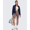 imageG4Free Smoofit Modal Soft Womens Zip Up Jackets Mock Neck Casual Sweatshirts Athletic Workout Tops with PocketsDark Blue