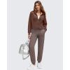 imageG4Free Smoofit Modal Soft Womens Zip Up Jackets Mock Neck Casual Sweatshirts Athletic Workout Tops with PocketsDark Coffee