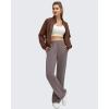 imageG4Free Smoofit Modal Soft Womens Zip Up Jackets Mock Neck Casual Sweatshirts Athletic Workout Tops with PocketsDark Coffee