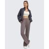 imageG4Free Smoofit Modal Soft Womens Zip Up Jackets Mock Neck Casual Sweatshirts Athletic Workout Tops with PocketsDark Grey