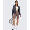 imageG4Free Smoofit Modal Soft Womens Zip Up Jackets Mock Neck Casual Sweatshirts Athletic Workout Tops with PocketsDark Grey