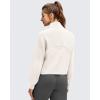 imageG4Free Smoofit Modal Soft Womens Zip Up Jackets Mock Neck Casual Sweatshirts Athletic Workout Tops with PocketsIvory