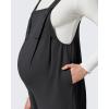 imageG4Free ShiftReady Maternity Jumpsuit Adjustable Strap Overalls Pregnancy Wide Leg Pants with PocketsBlack