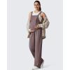 imageG4Free ShiftReady Maternity Jumpsuit Adjustable Strap Overalls Pregnancy Wide Leg Pants with PocketsTaupe