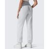 imageG4Free Flurrylux Cotton Fleece Lined Joggers Women Elastic Waist Sweatpants with Pockets Casual Lounge PantsLight Heather
