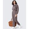 imageG4Free Flurrylux Cotton Fleece Lined Joggers Women Elastic Waist Sweatpants with Pockets Casual Lounge PantsTaupe