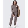 imageG4Free Flurrylux Cotton Fleece Lined Joggers Women Elastic Waist Sweatpants with Pockets Casual Lounge PantsTaupe