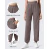 imageG4Free Flurrylux Cotton Fleece Lined Joggers Women Elastic Waist Sweatpants with Pockets Casual Lounge PantsTaupe