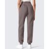 imageG4Free Flurrylux Cotton Fleece Lined Joggers Women Elastic Waist Sweatpants with Pockets Casual Lounge PantsTaupe