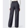 imageG4Free Flurrylux Womens Cargo Fleece Lined Sweatpants Cotton Baggy Wide Leg Pants with Pockets LoungeDark Gray