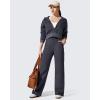 imageG4Free Flurrylux Womens Cargo Fleece Lined Sweatpants Cotton Baggy Wide Leg Pants with Pockets LoungeDark Gray