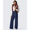 imageG4Free Flurrylux Womens Cargo Fleece Lined Sweatpants Cotton Baggy Wide Leg Pants with Pockets LoungeRoyal Blue
