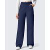 imageG4Free Flurrylux Womens Cargo Fleece Lined Sweatpants Cotton Baggy Wide Leg Pants with Pockets LoungeRoyal Blue
