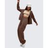 imageG4Free Smoofit Modal Soft Wide Leg Cargo Sweatpants for Women Drawstring Casual Pants with PocketsDark Coffee