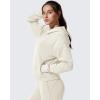 imageG4Free Smoofit Modal Soft Womens Fleece Hoodies Long Sleeve Pullover Casual Sweatshirts with PocketsWarm Beige
