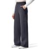 imageG4Free Flurrylux Womens Cargo Fleece Lined Sweatpants Cotton Baggy Wide Leg Pants with Pockets LoungeDark Gray