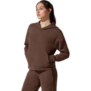 imageG4Free Smoofit Modal Soft Womens Fleece Hoodies Long Sleeve Pullover Casual Sweatshirts with PocketsCoffee Brown