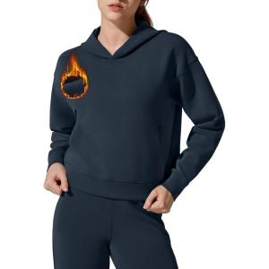 imageG4Free Smoofit Modal Soft Womens Fleece Hoodies Long Sleeve Pullover Casual Sweatshirts with PocketsDark Navy