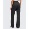 imageG4Free Womens Fleece Lined Straight Leg Pants Winter Thermal Work Trousers with PocketsBlack