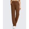 imageG4Free Womens Fleece Lined Straight Leg Pants Winter Thermal Work Trousers with PocketsDark Coffee