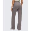 imageG4Free Womens Fleece Lined Straight Leg Pants Winter Thermal Work Trousers with PocketsTaupe
