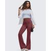 imageG4Free BareFeel Flare Yoga Pants Women High Waisted Bootcut Leggings with Pockets Dress Work Pant PetiteRegularTallWine