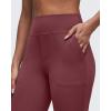 imageG4Free BareFeel Flare Yoga Pants Women High Waisted Bootcut Leggings with Pockets Dress Work Pant PetiteRegularTallWine
