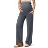 imageG4Free EverGoing Fleece Lined Maternity Wide Leg Pants Over The Belly Pregnancy Trousers with PocketsDark Gray