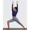 imageG4Free BareFeel Long Sleeve Workout Tops for Women Slim Athletic Gym Yoga Shirt Cropped Basic Tight ShirtNavy