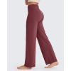imageG4Free BareFeel No Front Seam Straight Leggings for Women High Waisted Wide Leg Yoga Pants 29quot31quot33quotDark Burgundy