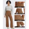 imageG4Free BareFeel No Front Seam Straight Leggings for Women High Waisted Wide Leg Yoga Pants 29quot31quot33quotDark Coffee