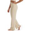 imageG4Free BareFeel No Front Seam Straight Leggings for Women High Waisted Wide Leg Yoga Pants 29quot31quot33quotLight Khaki