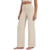 imageG4Free BareFeel No Front Seam Straight Leggings for Women High Waisted Wide Leg Yoga Pants 29quot31quot33quotLight Khaki