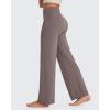 imageG4Free BareFeel No Front Seam Straight Leggings for Women High Waisted Wide Leg Yoga Pants 29quot31quot33quotTaupe
