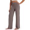 imageG4Free BareFeel No Front Seam Straight Leggings for Women High Waisted Wide Leg Yoga Pants 29quot31quot33quotTaupe