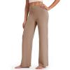 imageG4Free BareFeel No Front Seam Straight Leggings for Women High Waisted Wide Leg Yoga Pants 29quot31quot33quotToffee