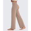 imageG4Free BareFeel No Front Seam Straight Leggings for Women High Waisted Wide Leg Yoga Pants 29quot31quot33quotToffee