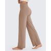 imageG4Free BareFeel No Front Seam Straight Leggings for Women High Waisted Wide Leg Yoga Pants 29quot31quot33quotToffee
