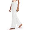 imageG4Free BareFeel No Front Seam Straight Leggings for Women High Waisted Wide Leg Yoga Pants 29quot31quot33quotWhite