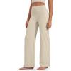 imageG4Free BareFeel No Front Seam Straight Leggings for Women High Waisted Wide Leg Yoga Pants 29quot31quot33quotLight Khaki