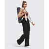imageG4Free BareFeel High Stretch Wide Leg Yoga Pants for Women Side Pleated V Waist Casual Trousers with PocketsBlack