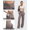 imageG4Free BareFeel High Stretch Wide Leg Yoga Pants for Women Side Pleated V Waist Casual Trousers with PocketsTaupe