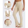 imageG4Free BareFeel Yoga Pants Women High Waisted Flare Leggings Soft Bootcut Wide Leg Flared Pants 29quot31quot33quotKhaki