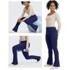 imageG4Free BareFeel Yoga Pants Women High Waisted Flare Leggings Soft Bootcut Wide Leg Flared Pants 29quot31quot33quotNavy