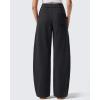 imageG4Free Flurrylux Fleece Lined Baggy Barrel Sweatpants Cotton Wide Leg Lounge Pants with PocketsBlack