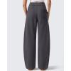 imageG4Free Flurrylux Fleece Lined Baggy Barrel Sweatpants Cotton Wide Leg Lounge Pants with PocketsDark Gray