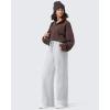 imageG4Free Flurrylux Fleece Lined Baggy Barrel Sweatpants Cotton Wide Leg Lounge Pants with PocketsLight Heather